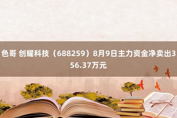 色哥 创耀科技(688259)8月9日主力资金净卖出356.37万元