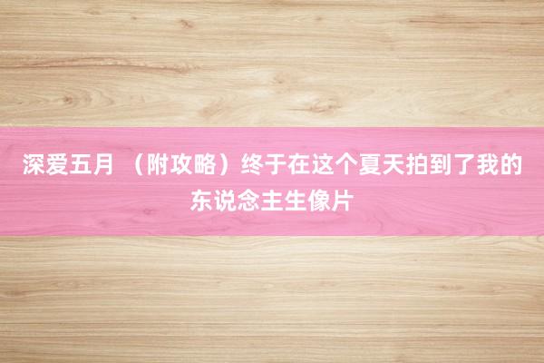 深爱五月 (附攻略)终于在这个夏天拍到了我的东说念主生像片