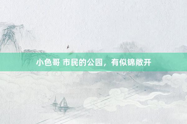 小色哥 市民的公园，有似锦敞开