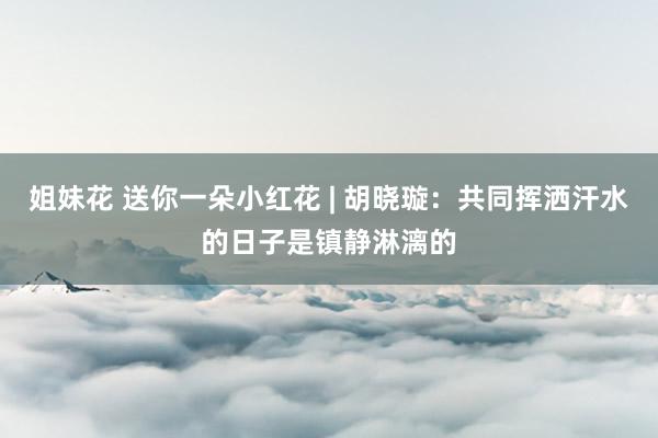 姐妹花 送你一朵小红花 | 胡晓璇：共同挥洒汗水的日子是镇静淋漓的