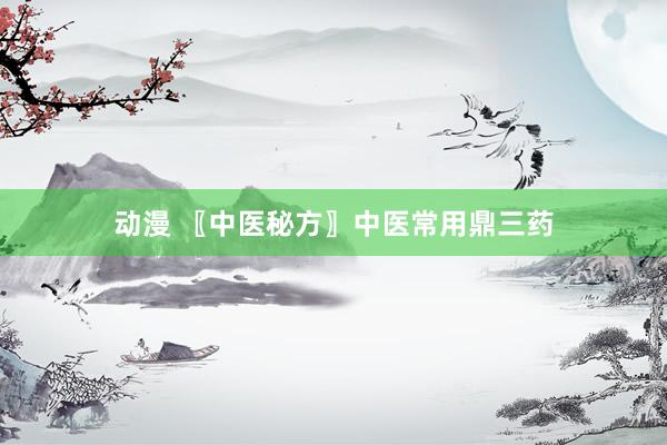 动漫 〖中医秘方〗中医常用鼎三药